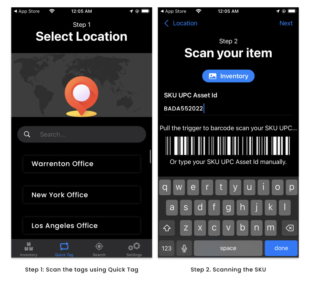 Step1-2-Scan the tags using Quick Tag & SKU