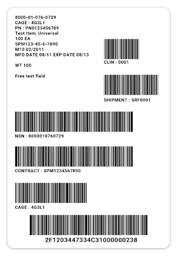 DOD RFID Unit Pack Tag