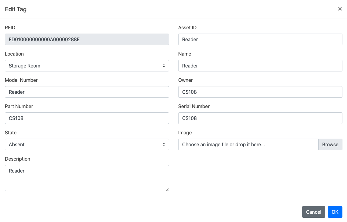 Edit Item Modal