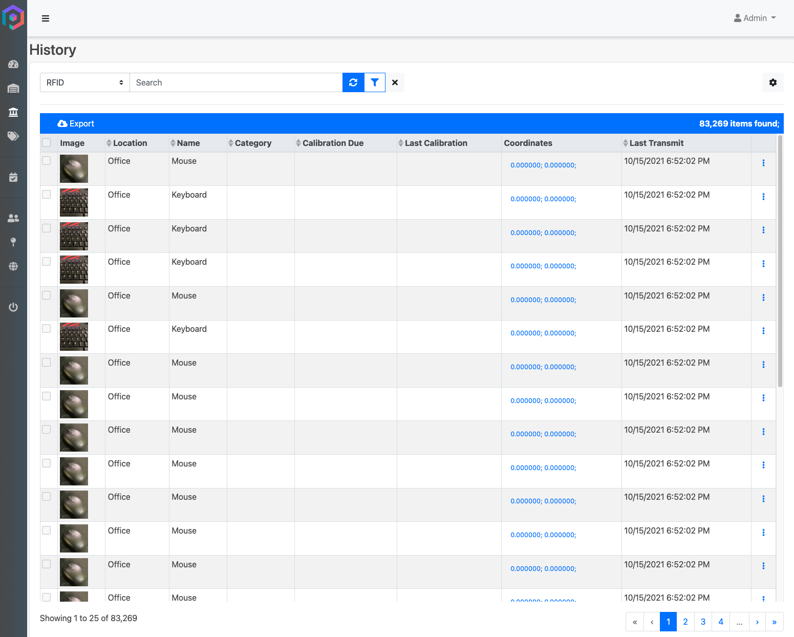Historical View Page