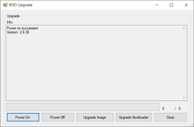 RFID Upgrade Window