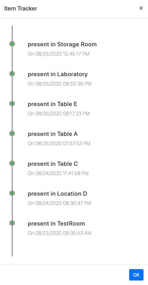Track Item Modal